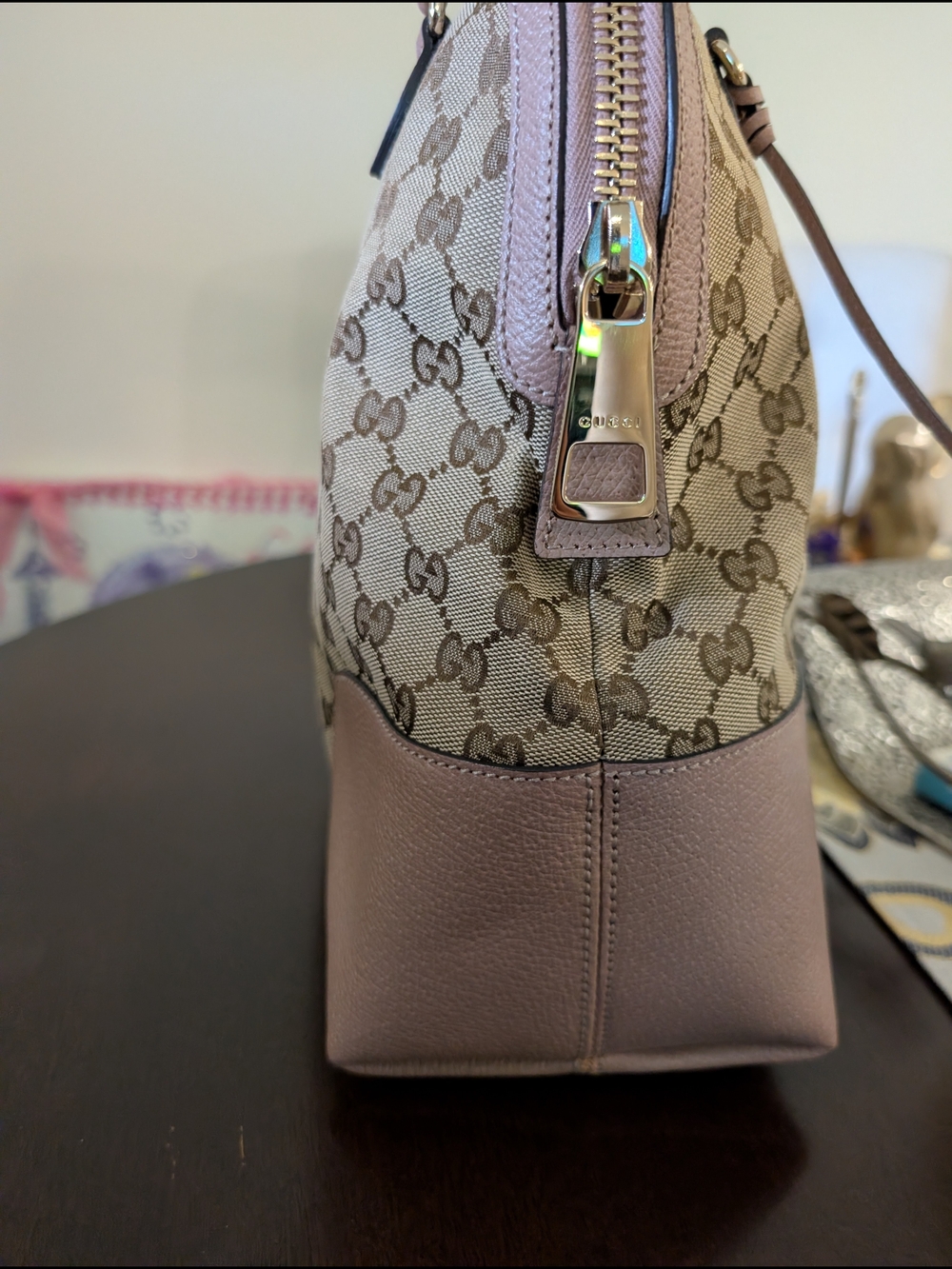 Gucci Pink GG Canvas Top-Handle Tote - Picture 10 of 17